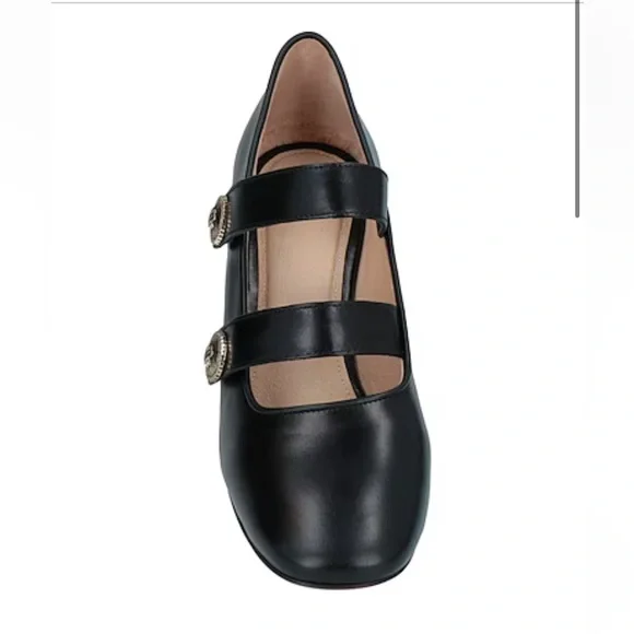 Maje Black Mary Jane Block Heel Shoes size 6 NWT - Picture 4 of 14